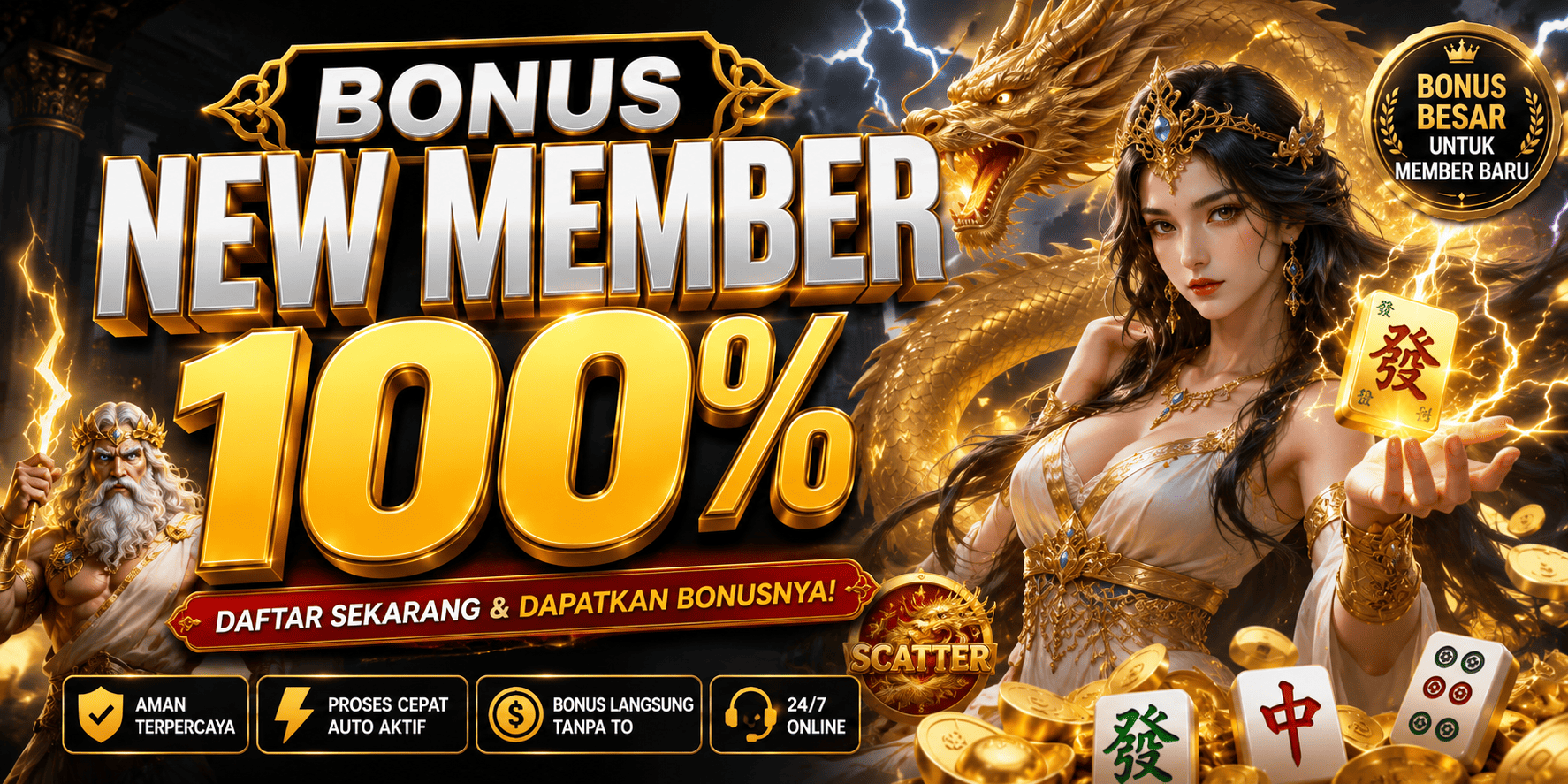 BONUS NEW MEMBER 100%